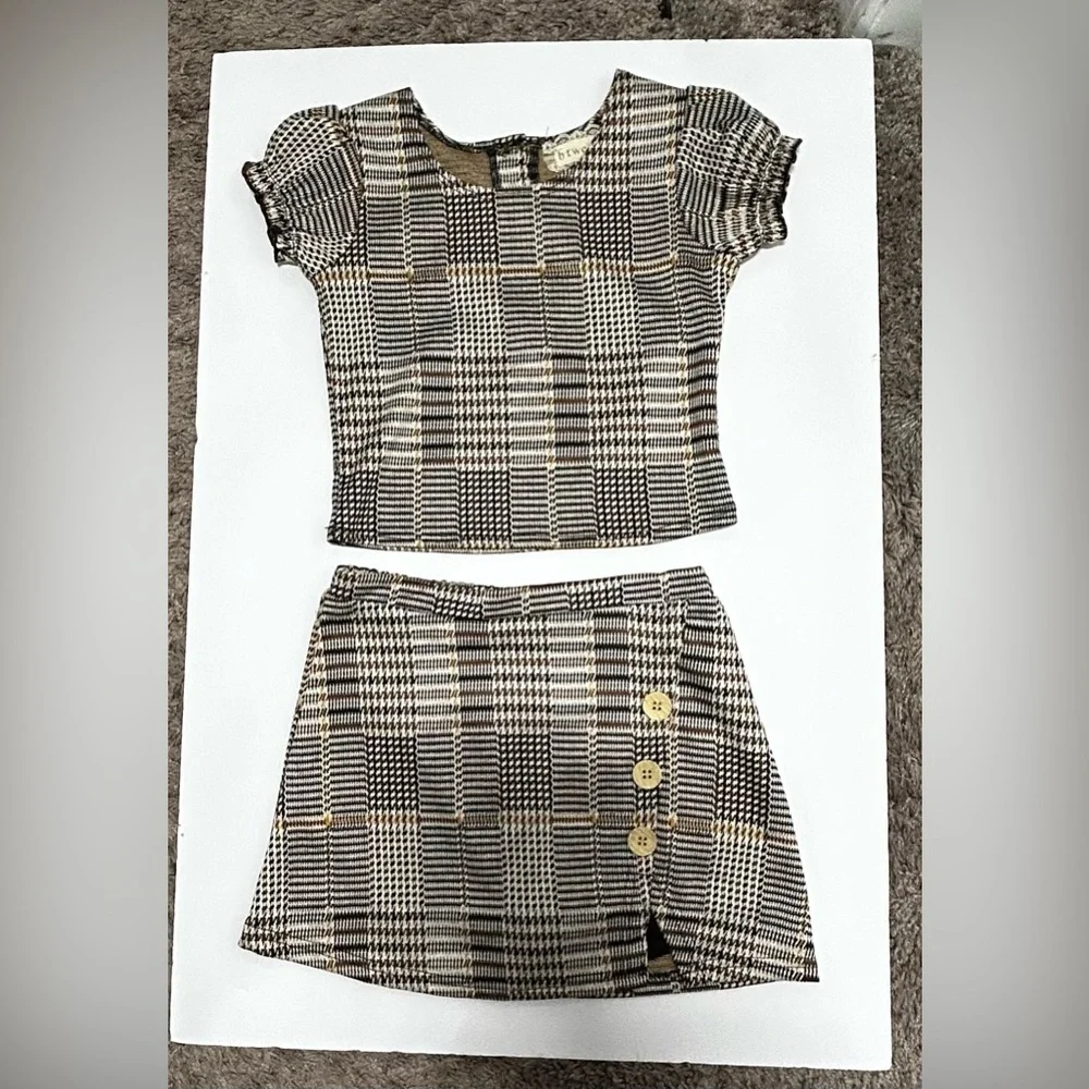 Btween Girls Plaid Set - Picture 1 of 3